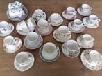 22 kop & schotels,brocante,vintage,bloem,thee,high tea, Huis en Inrichting, Keuken | Servies, Ophalen, Gebruikt