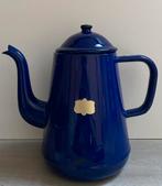 Mooie vintage kobaltblauwe emaille pot, Ophalen of Verzenden