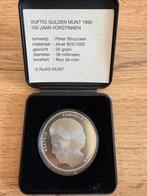 Zilveren 50 Gulden Munt 1990 – 100 Jaar Vorstinnen Beatrix, Postzegels en Munten, Munten | Nederland, Ophalen of Verzenden, Koningin Beatrix