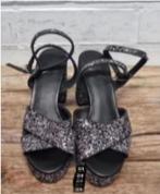 WHAT FOR - Prachtige glitter sandalen maat 37 - Nieuw, Kleding | Dames, Schoenen, Zwart, Nieuw, X, WHAT FOR -