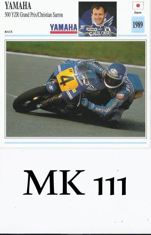 Mk111 motorkaart yamaha 500 yzr christian sarron, Ophalen of Verzenden, Zo goed als nieuw, Auto's