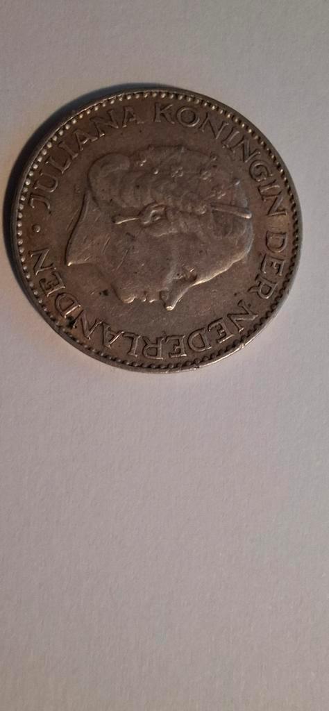 9 Zilveren Guldens uit 1955 t/m 1958 – Bieden per stuk, Postzegels en Munten, Munten | Nederland, 1 gulden, Koningin Juliana, Ophalen of Verzenden