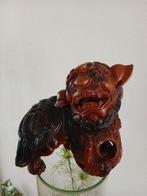 Aziatisch chinees houten beeld foo dog, Ophalen of Verzenden