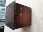 Antieke houten opbergdoos, Ophalen of Verzenden
