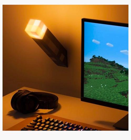 Minecraft lamp nieuw fakkel verlichting torch wall torch, Huis en Inrichting, Lampen | Wandlampen, Nieuw, Ophalen of Verzenden