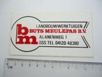 sticker oud Landbouw machine werktuig Buts Meulepas oss boer, Verzenden, Zo goed als nieuw, Bedrijf of Vereniging