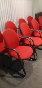Vergaderstoelen rood zwart, Ophalen, Gebruikt, Zwart, Vijf, Zes of meer stoelen