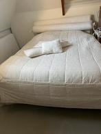 Boxspring bed, Huis en Inrichting, 160 cm, Crème, Gebruikt, Ophalen