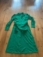Leuke appelgroene travelstof jurk Mooij, S, Kleding | Dames, Jurken, Studio Anneloes, Verzenden, Zo goed als nieuw, Maat 36 (S)