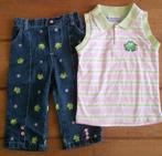 *SALE* 2-delige set: denim capri + shirt maat 116 *NieuW* a, Kinderen en Baby's, Kinderkleding | Maat 116, Dakota Blues, Meisje