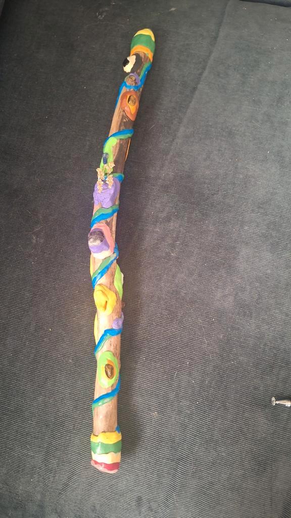 Unieke en waar echt maar 1 van, Talking Stick - Kristal, Eik, Hobby en Vrije tijd, Schilderen, Nieuw, Ophalen of Verzenden