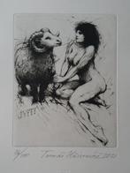 Exlibris / Ex libris Thomas Hrivnac, ram en maagd, Antiek en Kunst, Kunst | Etsen en Gravures, Verzenden