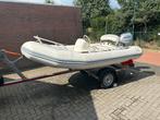 Zodiac Yachtline 380 DL Honda 15 pk en trailer., Watersport en Boten, Rubberboten, Ophalen, Gebruikt, Zodiac, Benzine