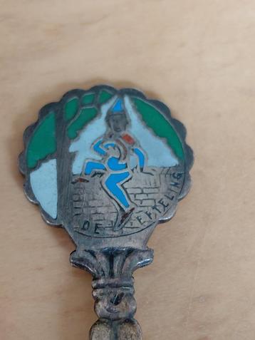 Theelepel Efteling, kleine boodschap. Geëmailleerd. beschikbaar voor biedingen