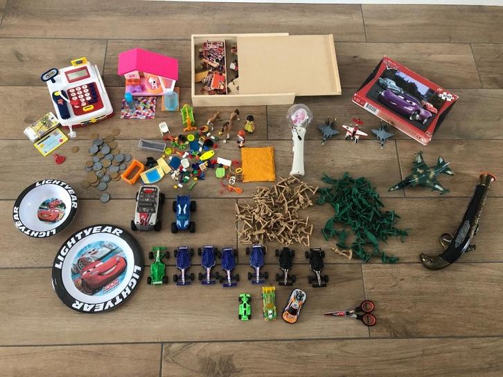 Speelgoed bundel Cars/auto's/soldaatjes/Playmobiel restant, Verzamelen, Speelgoed, Zo goed als nieuw, Ophalen