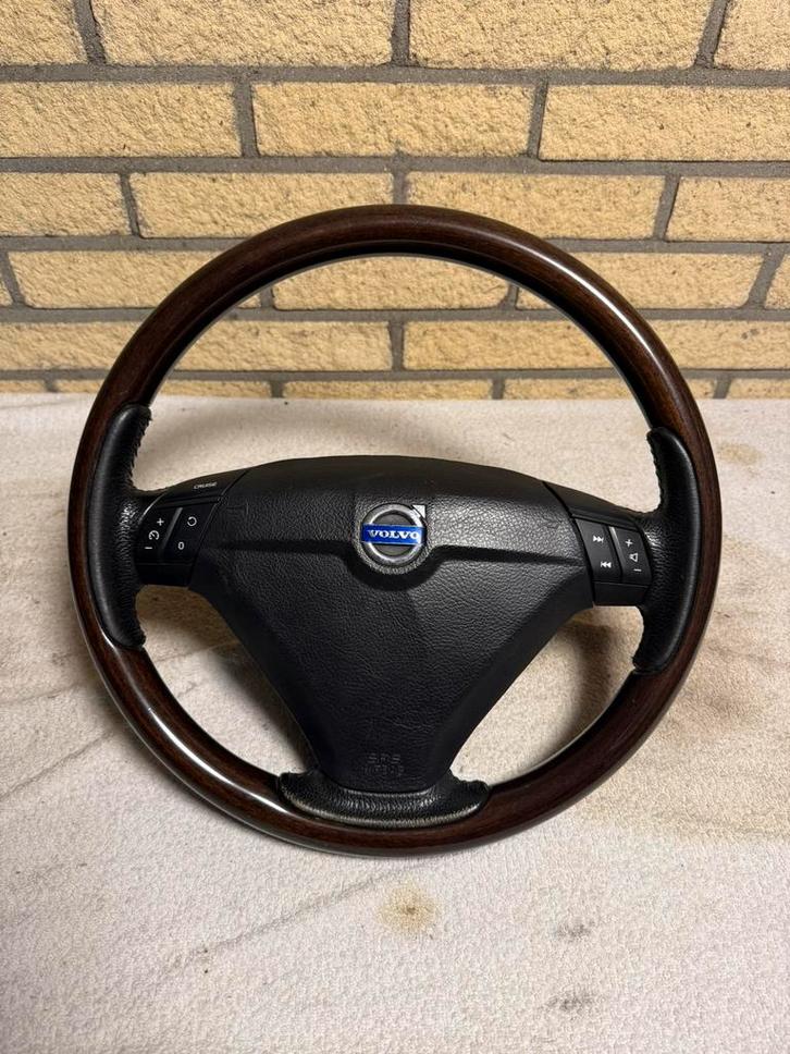 Volvo v70 s60 xc70 xc90 stuur hout zwart facelift, Auto-onderdelen, Besturing, Volvo, Gebruikt, Ophalen of Verzenden