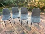 4 eettafel stoelen, Ophalen of Verzenden, Gebruikt, Grijs, Vier