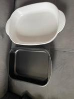 Ovenschalen Set - Wit & Zwart, Ophalen of Verzenden, Gebruikt