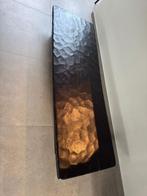 Zara Home Gehamerde Salontafel Donkerbruin/Zwart, Huis en Inrichting, Ophalen, 50 tot 100 cm, Zo goed als nieuw, 150 tot 200 cm