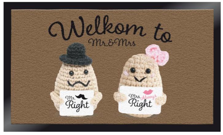Positive Potato Deurmat 45x75cm  (schoonloop), Tuin en Terras, Deurmatten, Nieuw, Rubber, Schoonloopmat, Verzenden
