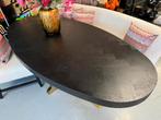 Luxe Visgraat Black Oak Eettafel Kito 220cm NIEUW - Uniek, Huis en Inrichting, Oosterbaan, Overige materialen, 100 tot 150 cm