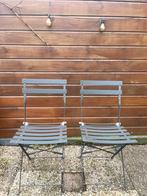 Set van 2 metalen tuin klapstoelen, Ophalen, Zo goed als nieuw, Metaal