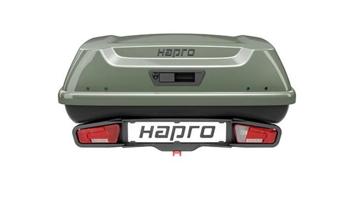 Hapro Boxer M + Platform - Trekhaakkoffer - 340 Liter groen, Auto diversen, Dakkoffers, Nieuw, Ophalen of Verzenden