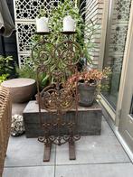 Oude gietijzeren kandelaar, Antiek en Kunst, Antiek | Kandelaars, Ophalen, Koper of Brons