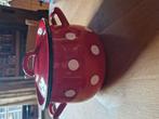 VROLIJKE ROOD MET WITTE STIPPEN POLKADOT 🥰 EMAILLE PAN, Antiek en Kunst, Antiek | Emaille, Ophalen of Verzenden