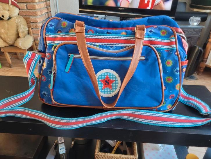 Blauwe Tas met Ster, Kinderen en Baby's, Luiertassen, Zo goed als nieuw, Schoudertas, Ophalen of Verzenden