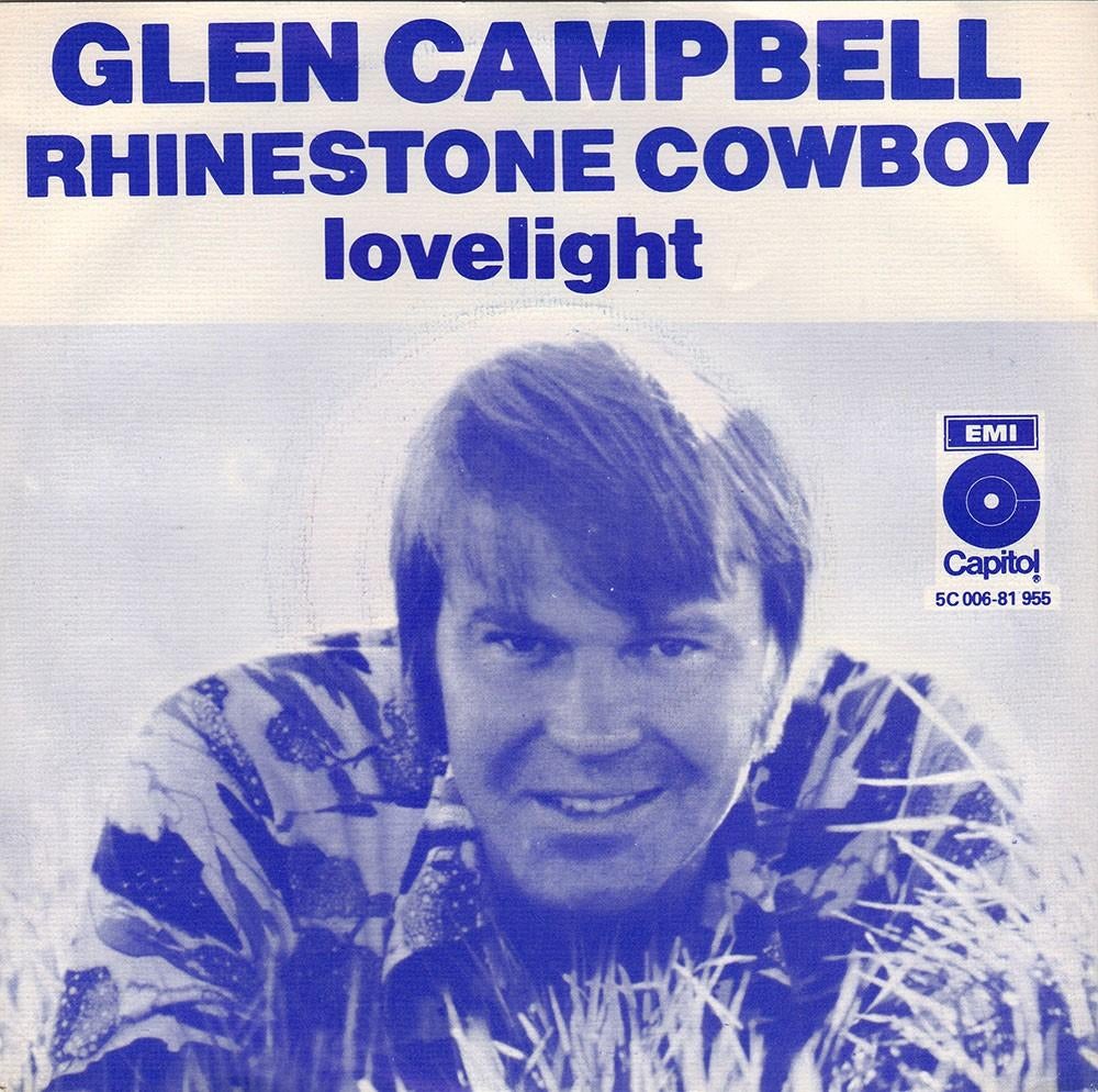 Glen Campbell - Rhinestone Cowboy, Cd's en Dvd's, Vinyl Singles, 7 inch, Single, Ophalen of Verzenden, Zo goed als nieuw