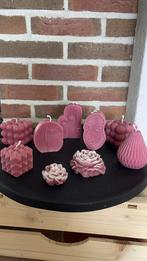 Set decoratie kaarsen oud roze, Huis en Inrichting, Woonaccessoires | Kandelaars en Kaarsen, Nieuw, Minder dan 25 cm, Overige materialen