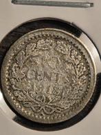 1918 Nederland 10 Cent - Wilhelmina, Postzegels en Munten, Munten | Nederland, Zilver, Ophalen of Verzenden, 10 cent, Koningin Wilhelmina