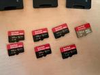 Sandisk Micro SD-cards/ geheugenkaart (7 stuks), Ophalen, Zo goed als nieuw, Fotocamera, 64 GB