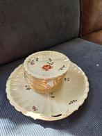 Vintage gebakstel rozen, Ophalen of Verzenden, Porselein, Overige stijlen, Bord(en)