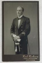 studio karton portretfoto marine officier CDV  Karslson 1920, Verzamelen, Ansichtkaarten | Themakaarten, Overige thema's, Ongelopen