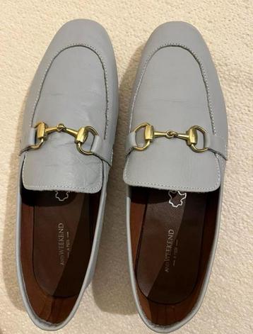 Hele mooie echt zacht leren baby bl. MOCASSINS/LOAFERS mt39 beschikbaar voor biedingen