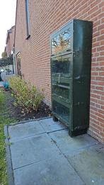 Industriele metalen vitrinekast, Huis en Inrichting, Kasten | Vitrinekasten, Ophalen, 50 tot 100 cm, Metaal, 150 tot 200 cm