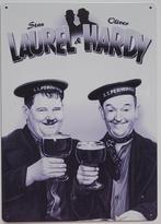 Laurel en Hardy staand reclamebord van metaal wandbord deco, Info@deconoord.nl, Deco Noord, Nieuw, Ophalen of Verzenden
