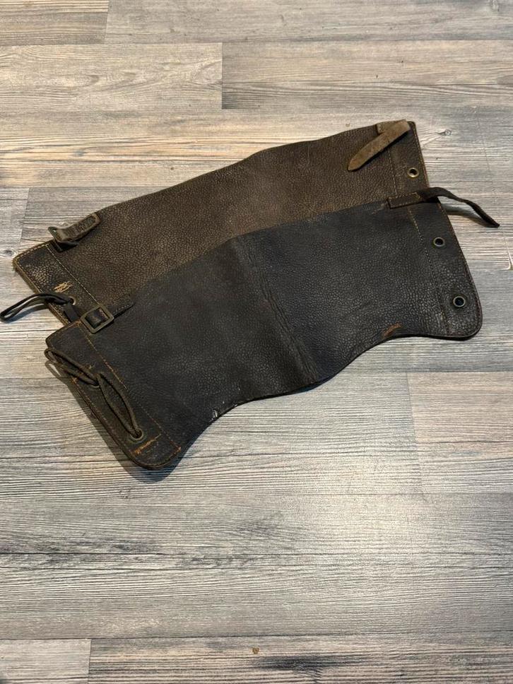 Britse leren beenkappen 1941, Verzamelen, Militaria | Tweede Wereldoorlog, Landmacht, Kleding of Schoenen, Engeland, Ophalen of Verzenden