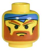 Lego Minifigure, Head Beard with Angry Brown Eyebrows,, Ophalen of Verzenden, Gebruikt, Losse stenen, Lego
