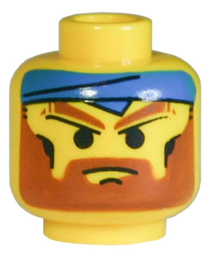 Lego Minifigure, Head Beard with Angry Brown Eyebrows,, Kinderen en Baby's, Speelgoed | Duplo en Lego, Gebruikt, Lego, Losse stenen