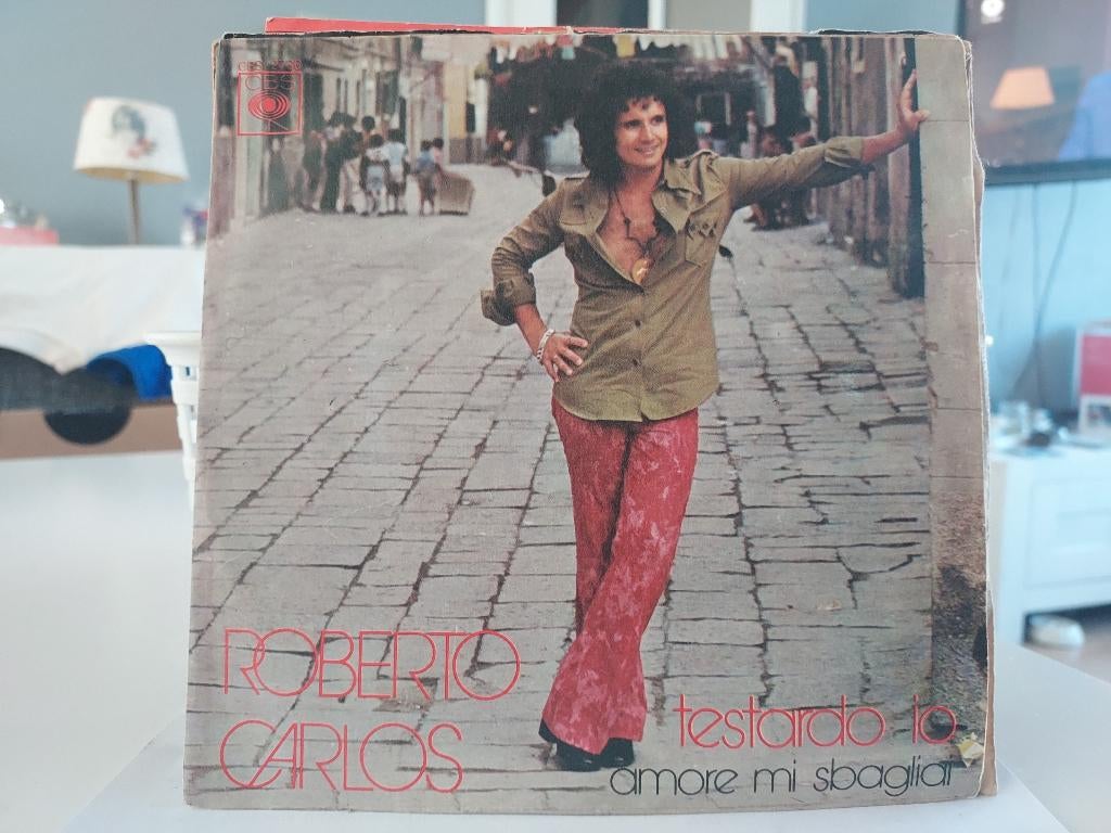 7" Single Roberto Carlos - Testardo Io / Amore Mi Sbagliai, Gebruikt, 7 inch, Single, Ophalen of Verzenden