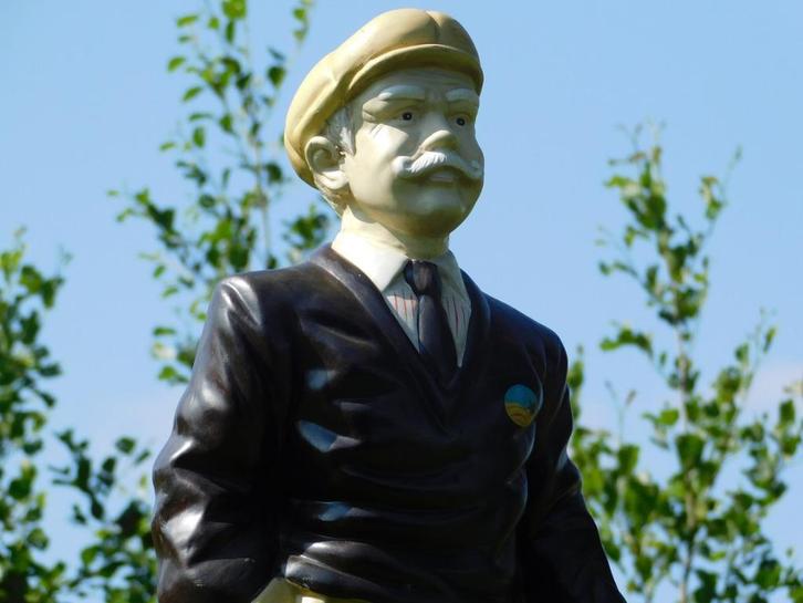 Vintage beeld Golfer - 75 cm - Terracotta - eenmalig leverba, Antiek en Kunst, Kunst | Beelden en Houtsnijwerken, Ophalen of Verzenden