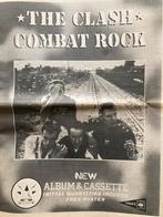 Paginagrote A3 advertentie THE CLASH Combat Rock release, Ophalen of Verzenden
