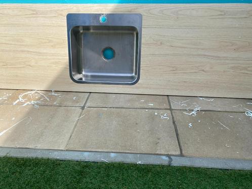 Ikea Houten keukenplaat met spoelbak, Huis en Inrichting, Keuken | Keukenelementen, Gebruikt, Minder dan 100 cm, 50 tot 100 cm