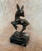 Beeldje leuk oud bronzen brons beeldje van hinde hertje, Verzamelen, Ophalen of Verzenden