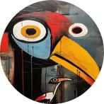 Vogel Picasso muurcirkel 120x120cm Forex  + Ophangsysteem, Huis en Inrichting, Woonaccessoires | Schilderijen, Tekeningen en Foto's