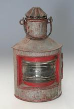 Navigatielamp - olielamp antiek, met fresnell lens, Ophalen of Verzenden, Gebruikt