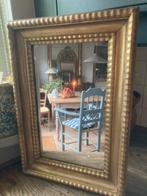 Antiek frans bladgouden spiegeltje, Antiek en Kunst, Ophalen, Ovaal, Minder dan 50 cm